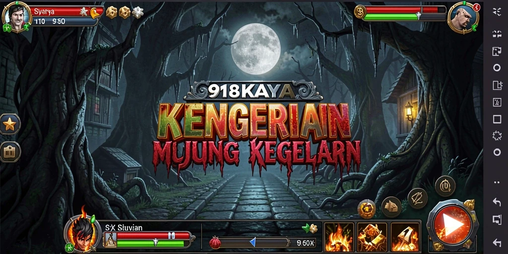 Tampilan gameplay menegangkan di 918KAYA dengan suasana Horror.