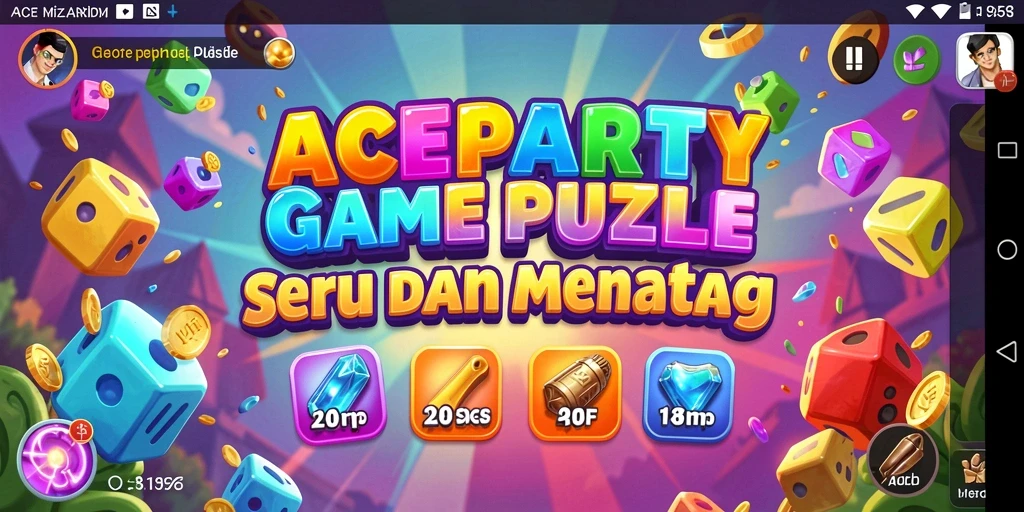 Tampilan gameplay seru dari ACEPARTY dengan puzzle menantang.