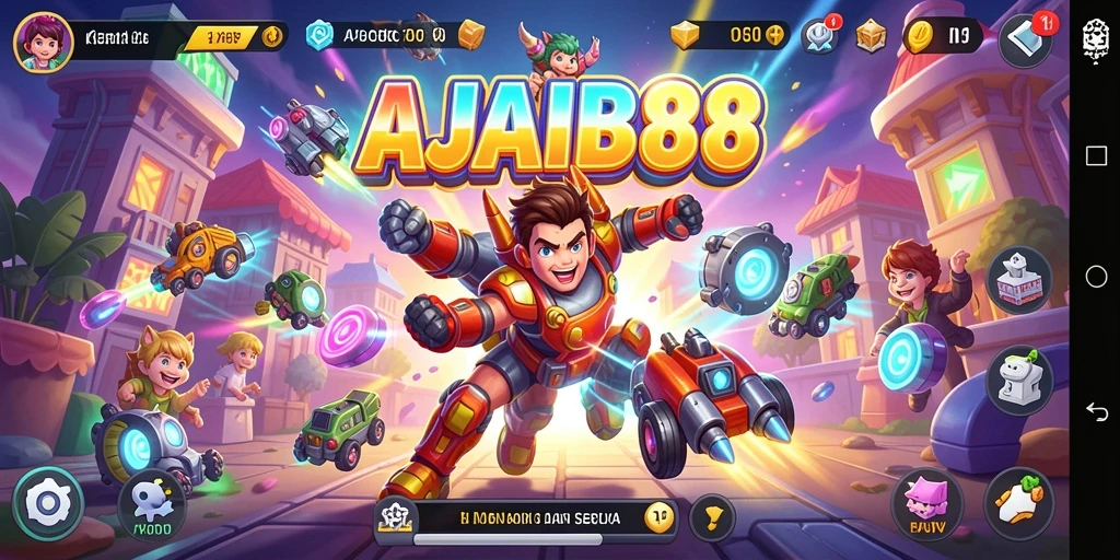 Tampilan gameplay seru dan penuh warna di AJAIB88.