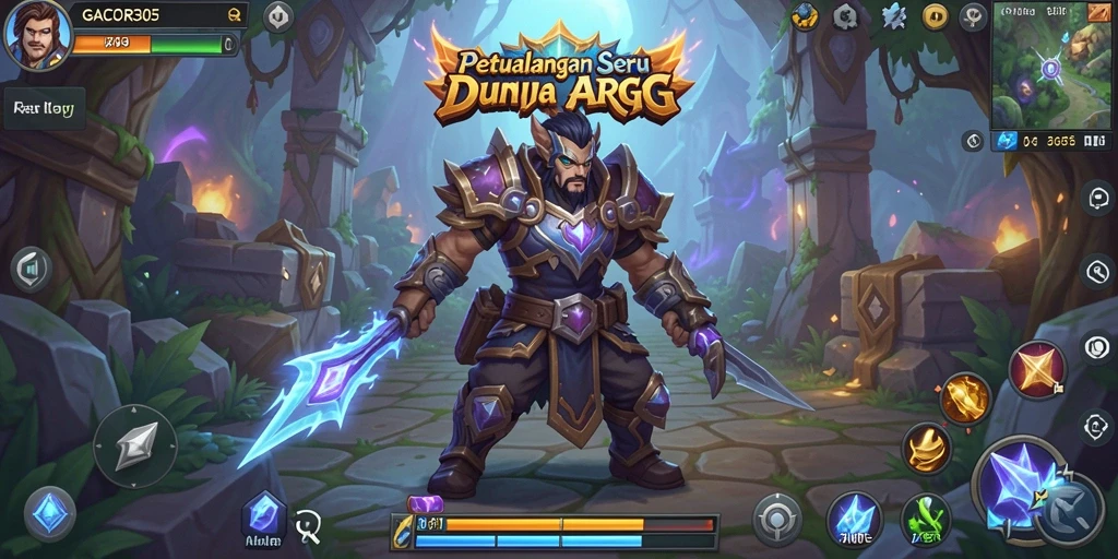 Tampilan dinamis dan seru dalam gameplay ARPG GACOR305.
