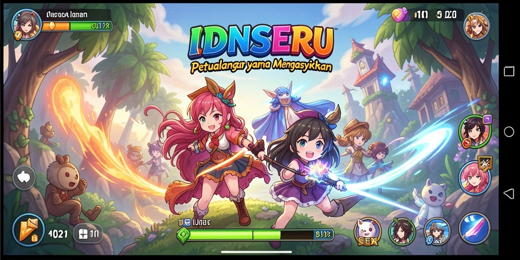 Tampilan screenshot IDNSERU menunjukkan aksi seru dalam dunia Anime.
