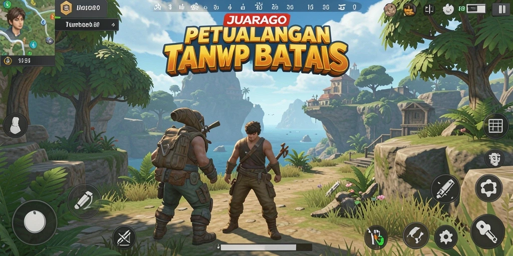 Screenshot menunjukkan aksi mendebarkan dalam dunia terbuka JUARAGO.