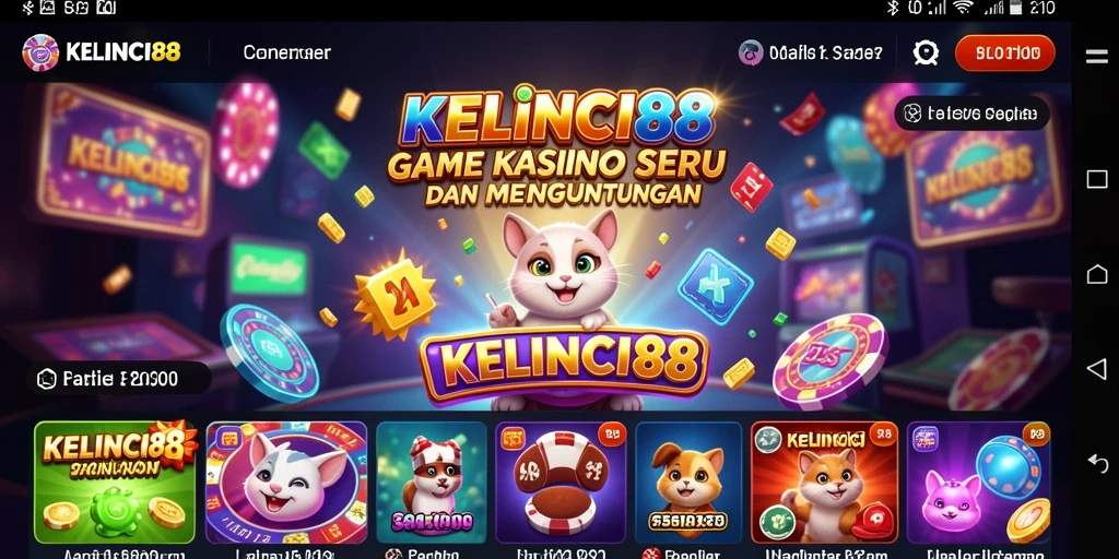 Tampilan gameplay menarik dari KELINCI88 dengan berbagai permainan kasino.