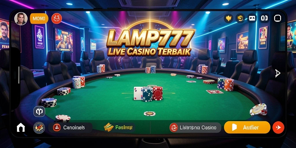 Tampilan gameplay Live Casino yang seru di LAMPU777.
