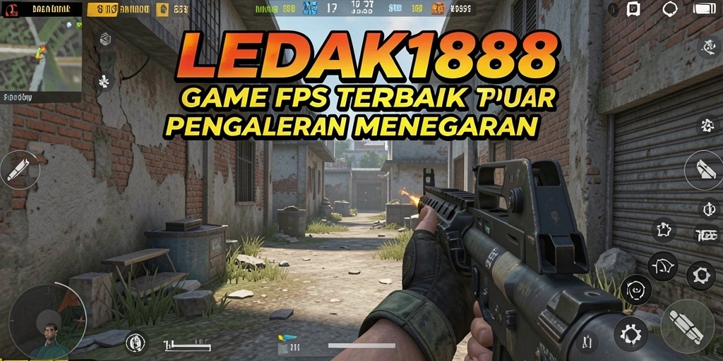 Tampilan gameplay <strong>LEDAK188</strong> yang intens dan penuh aksi FPS.