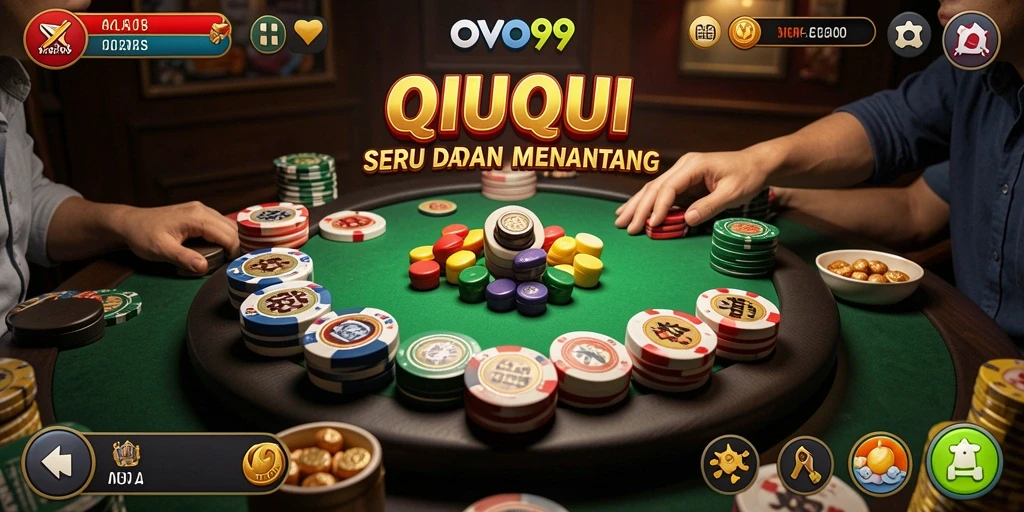 Tampilan gameplay QiuQiu yang menegangkan di OVO99.