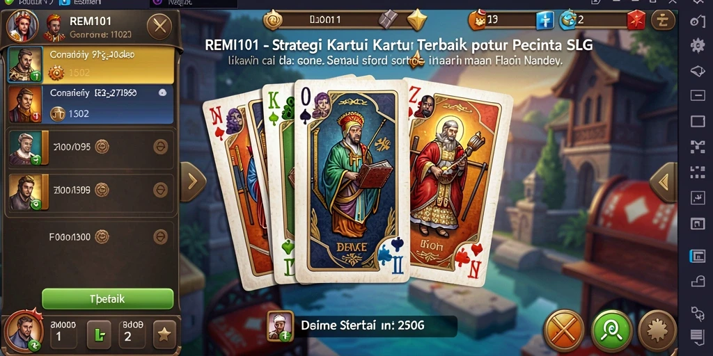 Screenshot menunjukkan aksi intens dalam permainan REMI101 dengan strategi kartu yang mendebarkan.
