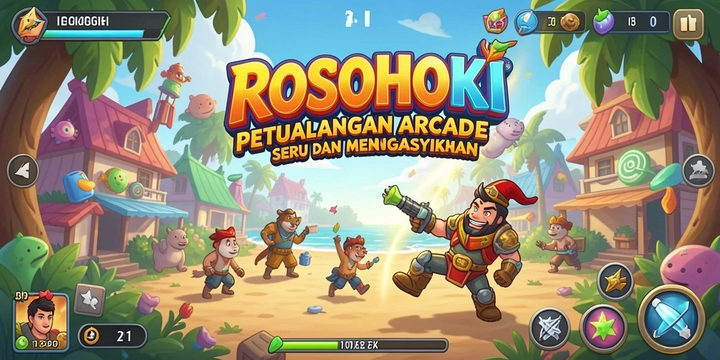 Gameplay seru dengan grafis yang menarik di ROSOHOKI.