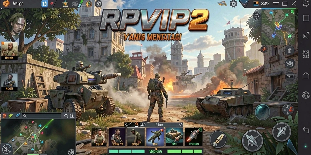 Tangkapan layar menunjukkan aksi seru dan strategi dalam RPVIP2.