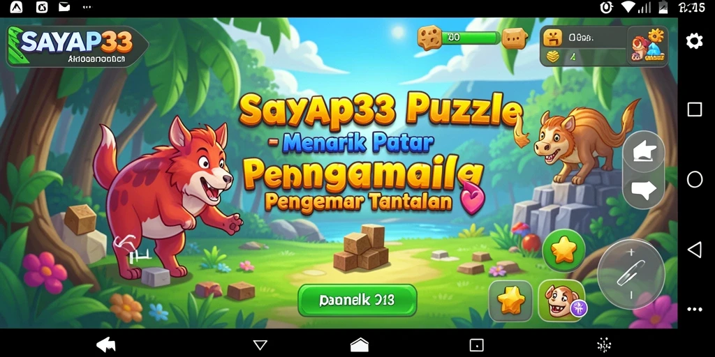Tampilan gameplay seru dari SAYAP33 yang menampilkan tantangan puzzle.