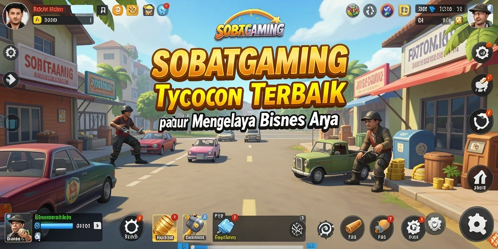 Screenshot gameplay SOBATGAMING yang menampilkan momen manajemen bisnis.