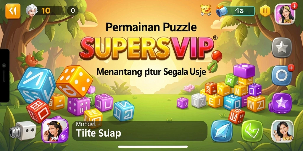 Tangkapan layar gameplay SUPERSVIP menampilkan tantangan Puzzle menarik.