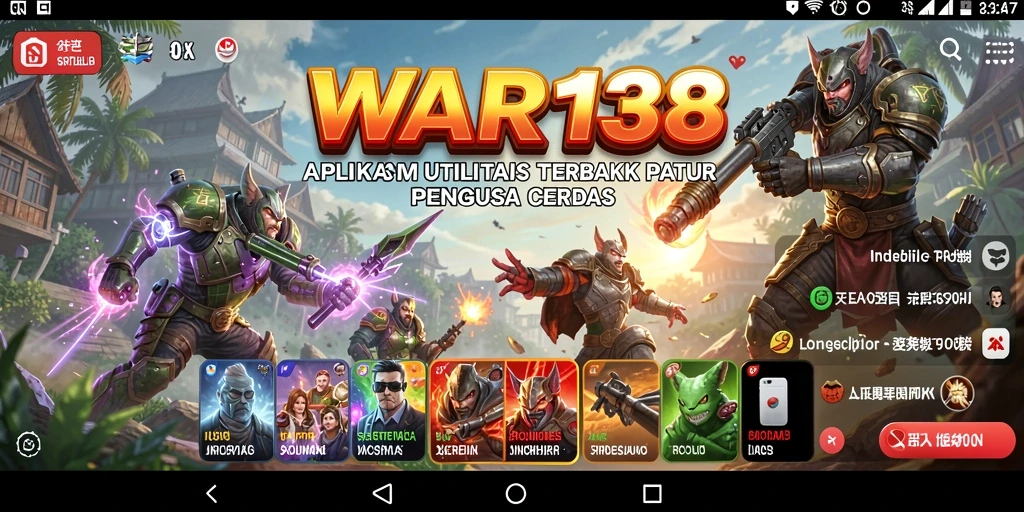 Tampilan aplikasi WAR138 yang efisien dan mudah digunakan.