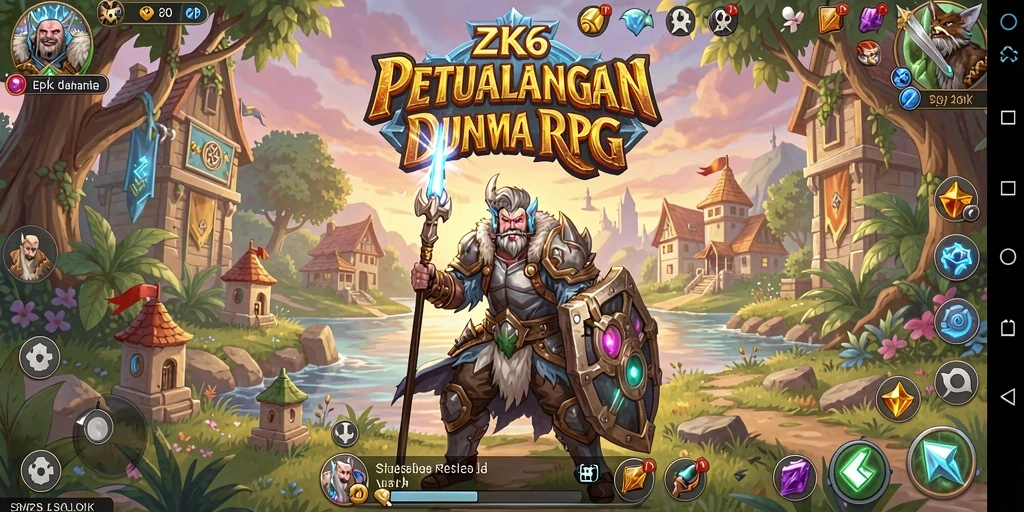 Screenshot gameplay ZK6 menunjukkan pertarungan epik dan eksplorasi dunia yang menakjubkan.