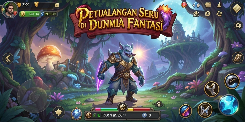 Screenshot gameplay ZK9 yang menampilkan suasana petualangan yang seru.